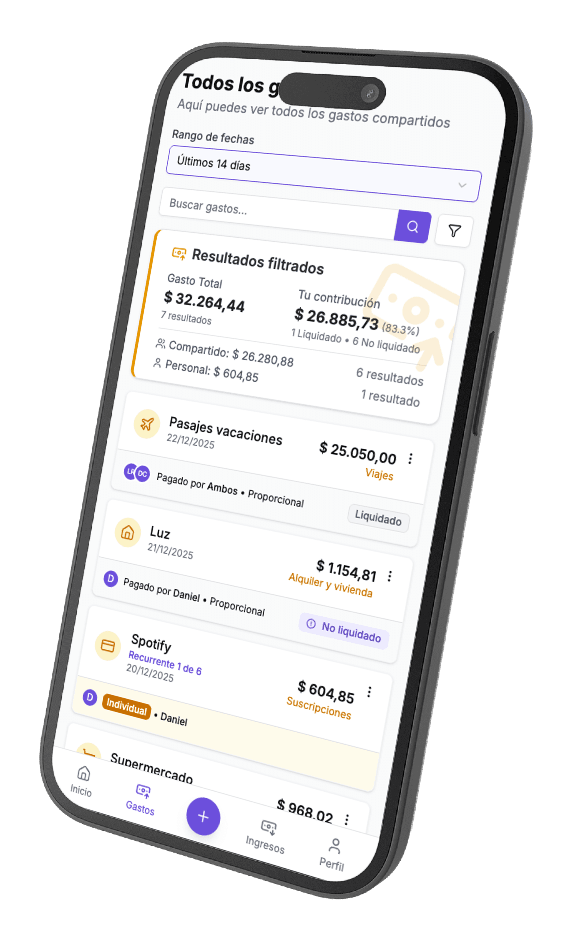 DiviPay App - Expenses